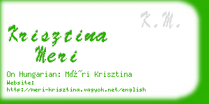 krisztina meri business card